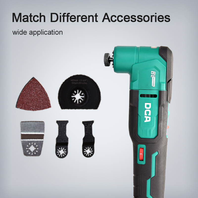DCA 20V Cordless Brushless Oscillating Multi Tool Kit With 2.0Ah 1 Charger Altiven Power Tools